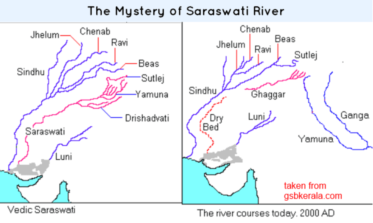 Evidence of Saraswati River
